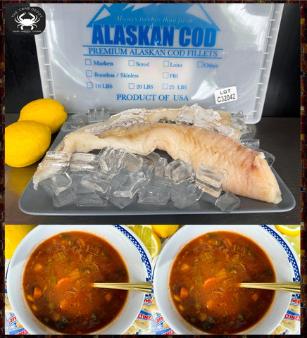 (2) Quarts MD Crab Soup & (5 lbs.) Alaskan Cod