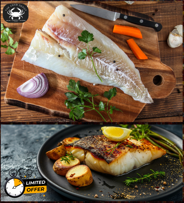 Wild Caught Cod Alaskan Cod (Wild-Caught) Fillets, 5 lbs. – Crab Depot