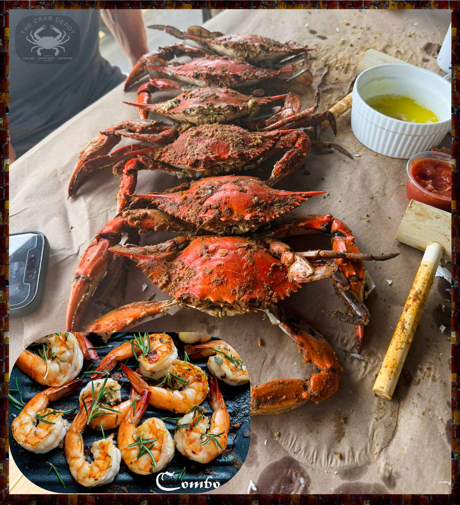 Tangier Double Dozen Large Male & Shrimp – Crab Depot