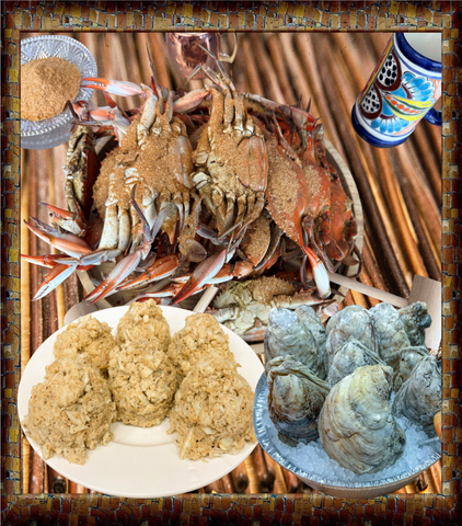 Harvest Trio ~ Female Mix, Crab Cakes, Bay Oysters