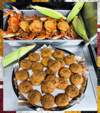 Steamed Supers with (4) Crab Cakes