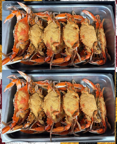 🆕XL (24) Steamed Male Blue Crabs, 6½"-7"