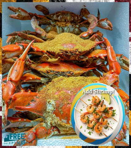 🦀Double Dozen Deal (24) JUMBO Male Crabs, 6"-7"
