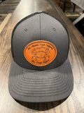 Leather Patch "Crab" Hat  (Black/Gray)